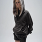 Half Zip Fur Hood Hoodie WAT0020