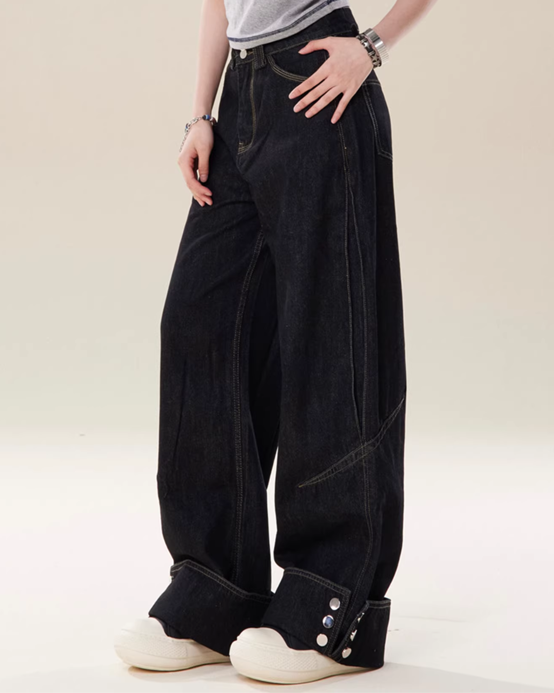 Loose Straight High-Waist Jeans ONP0005