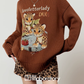 Tiger Print Knit Top / Leopard Mini Skirt LLA0632