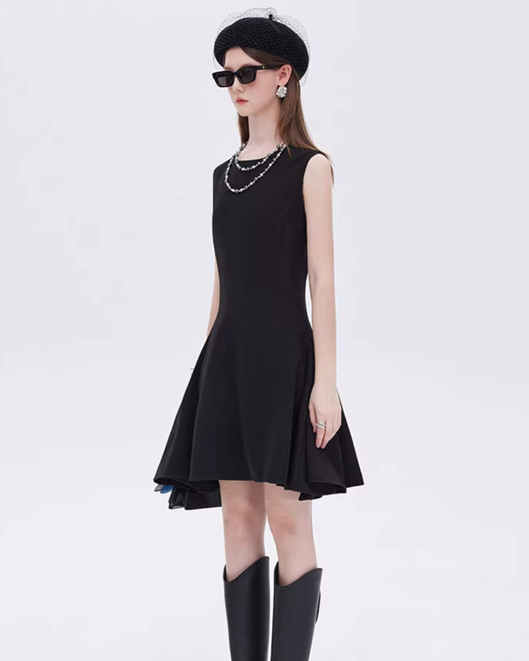 Asymmetry Sleeveless Dress SHN0018