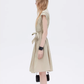 Flap Pocket French Sleeve Shirt Dress SHN0037