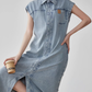 Retro Blue Denim Dress FER0108
