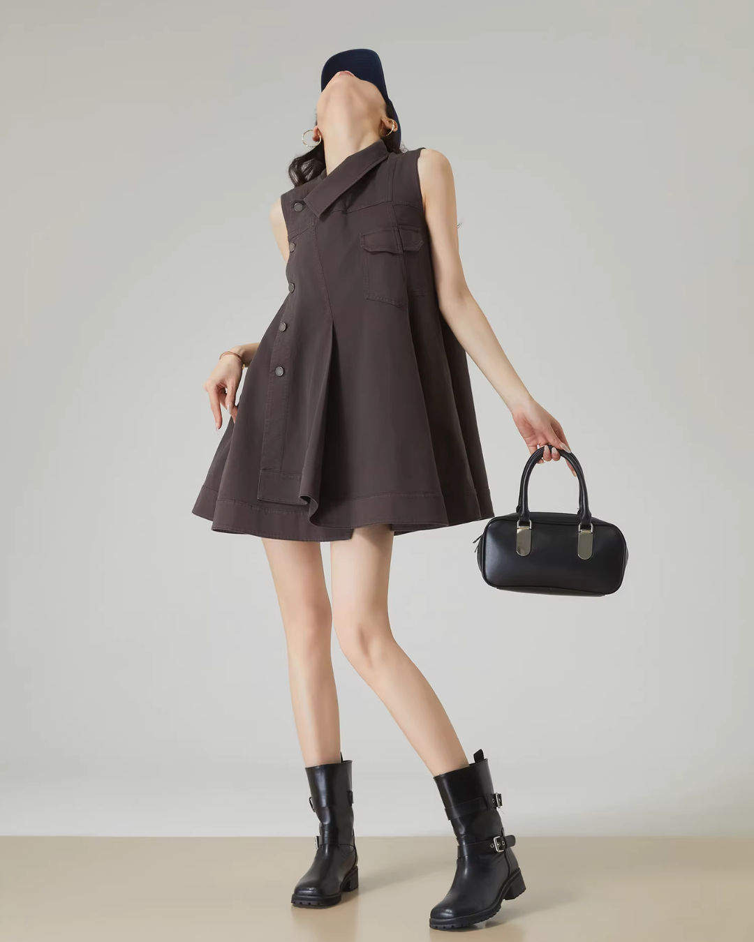 Asymmetric Design Sleeveless Dress FER0090