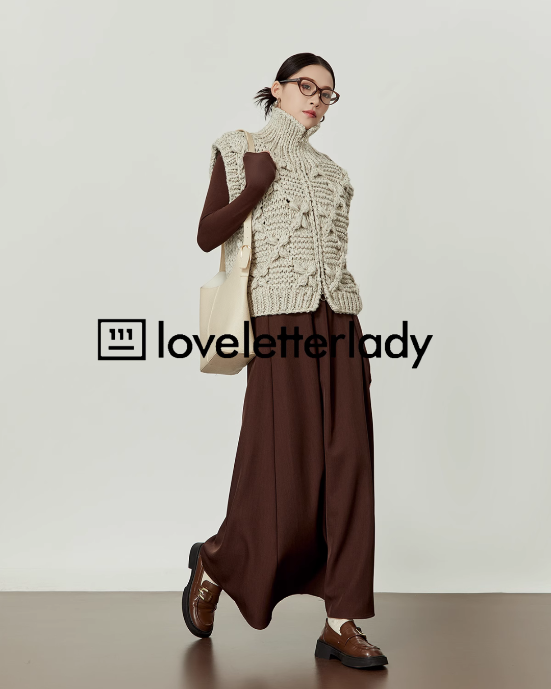 High Neck Zip Knit Vest LLA0392