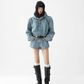Vintage Jumpsuit Denim Shorts Jacket ACS0241