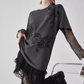Lace Long-Sleeve Patchwork T-Shirt FER0070