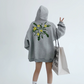 Retro Floral Embroidery Sweat Hoodie YLS0044