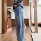 Retro Embroidered Bamboo Denim Pants CYE0048