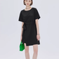 Round Neck Waist Ribbon Mini Dress SHN0054