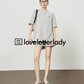 Gray Chiffon Short Sleeve Tops / Short Pants LLA0449