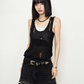 Layered Damage Knit Tank Top ZRS0073