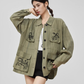 Retro Green Embroidered Shirt FER0045