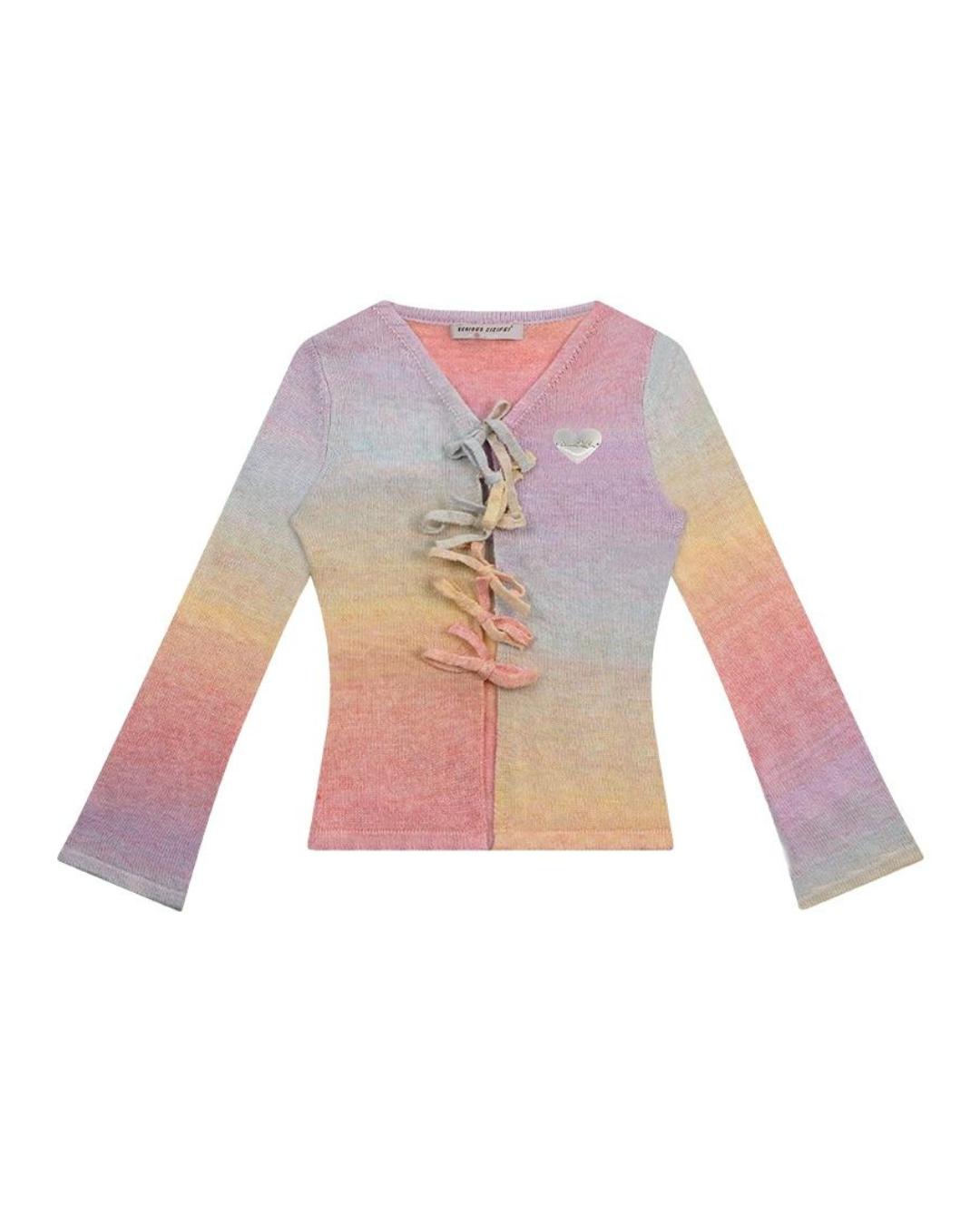 Gradient Lace Up Tops ZZF0349