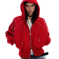 Studded Hooded Zip-Up Jacket ZTS0017