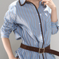 Blue Stripes Long-Sleeve Shirt WDB0015