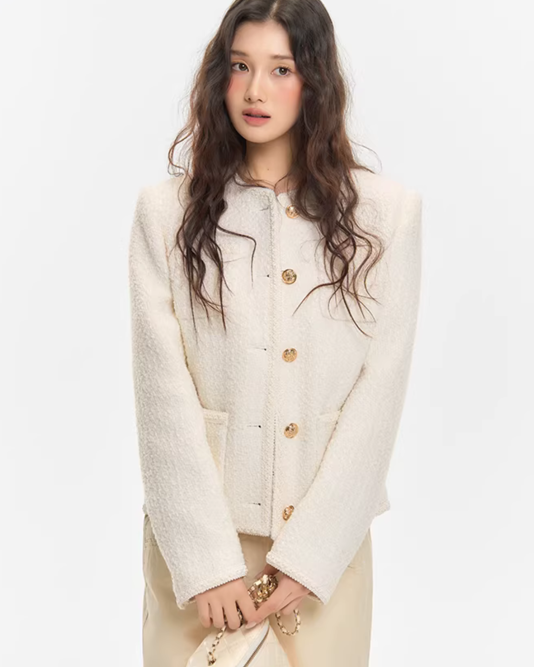 Chunky Tweed Short Jacket KIP0005