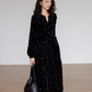 V-Neck Velour Elegant Dress VAS0141