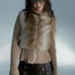 Fur Rib Knit Cardigan SAP0006