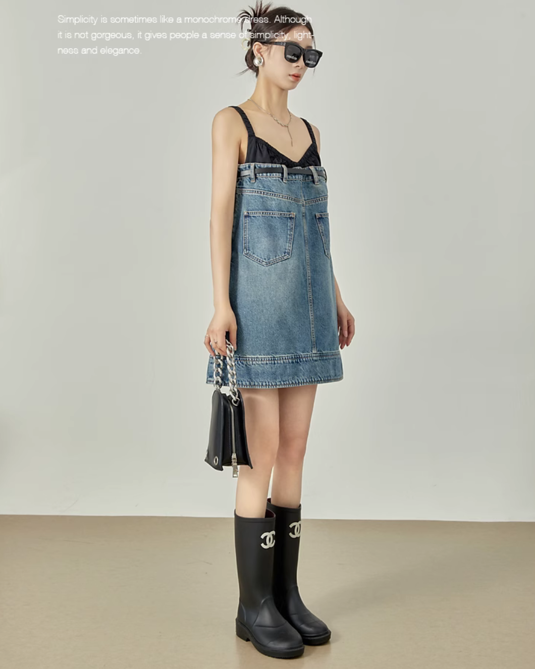 Denim Docking Cami Dress LLA0089