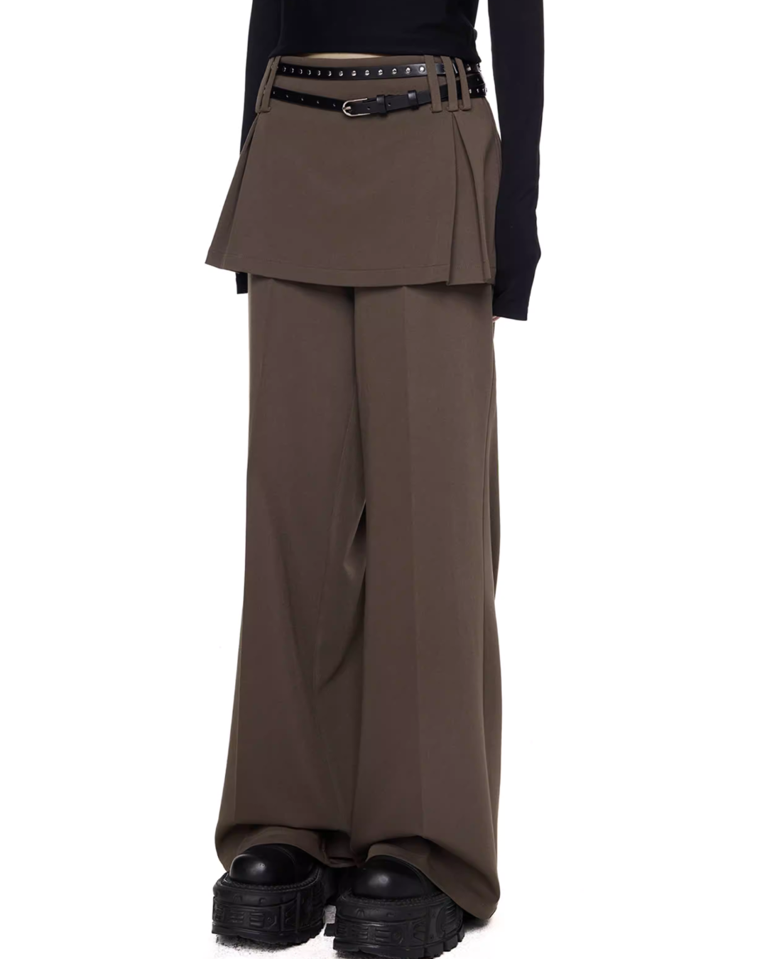 Straight-Leg Skirt-Pants EZK0093