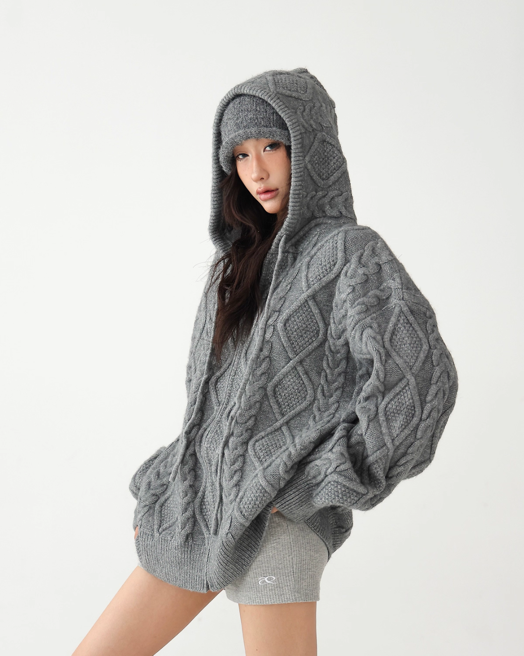 Cable Knit Hoodie ACS0280