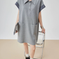 Gingham Check Polo Sweat Dress FER0206
