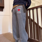 Pinstripe Wide Denim Pants CYE0100