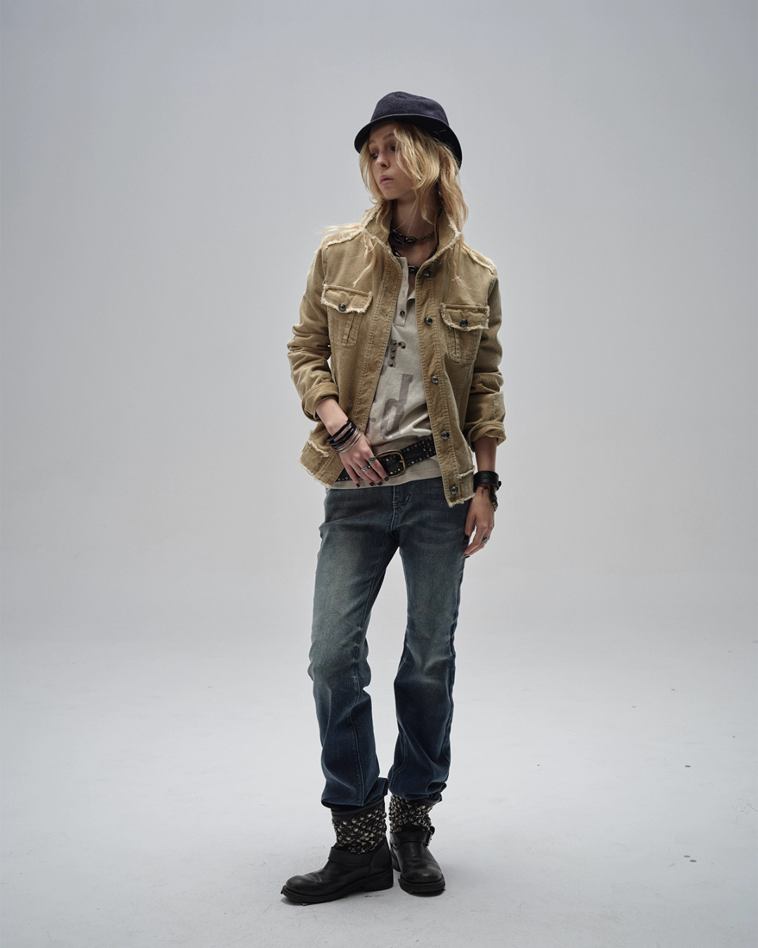 Vintage Washed Flare Jeans WAT0013