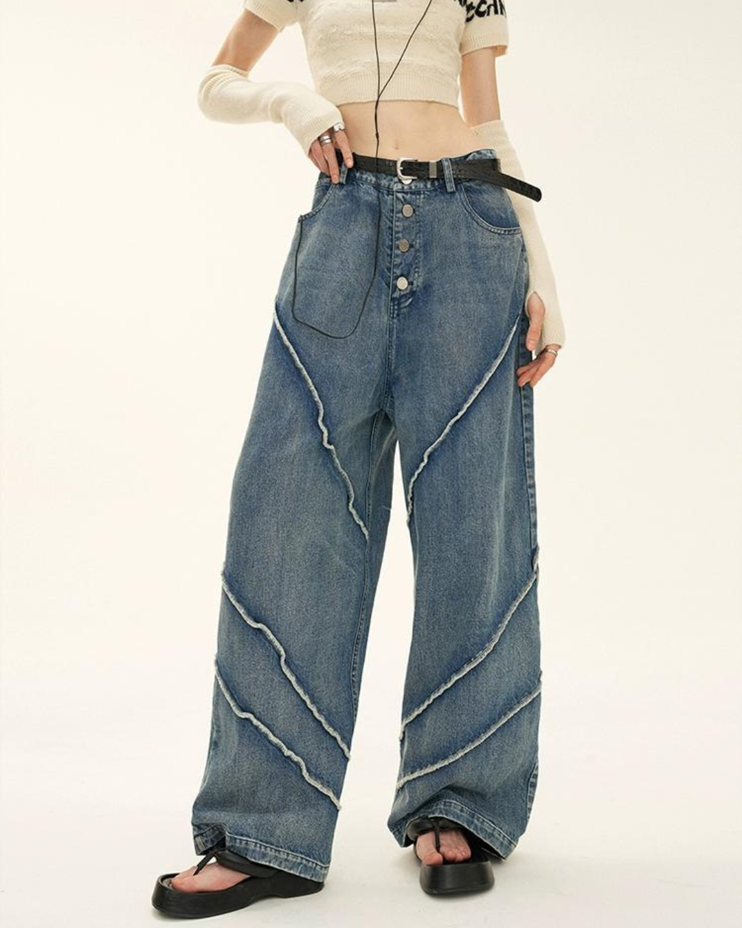 Design Wide Denim Pants MAM0009