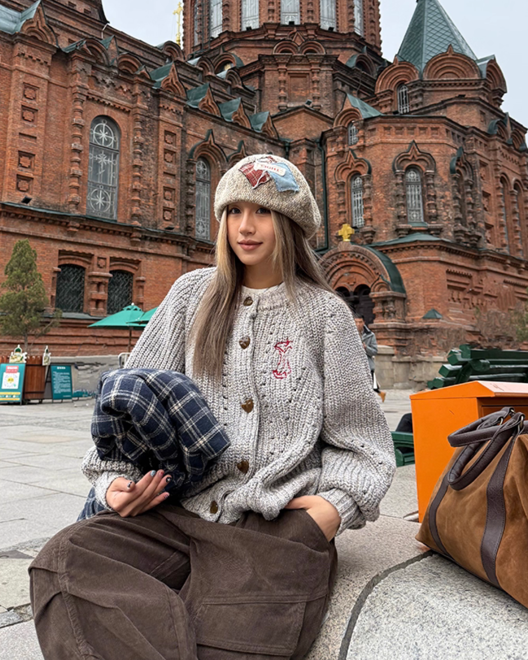 Round Neck Knit Cardigan CYE0031