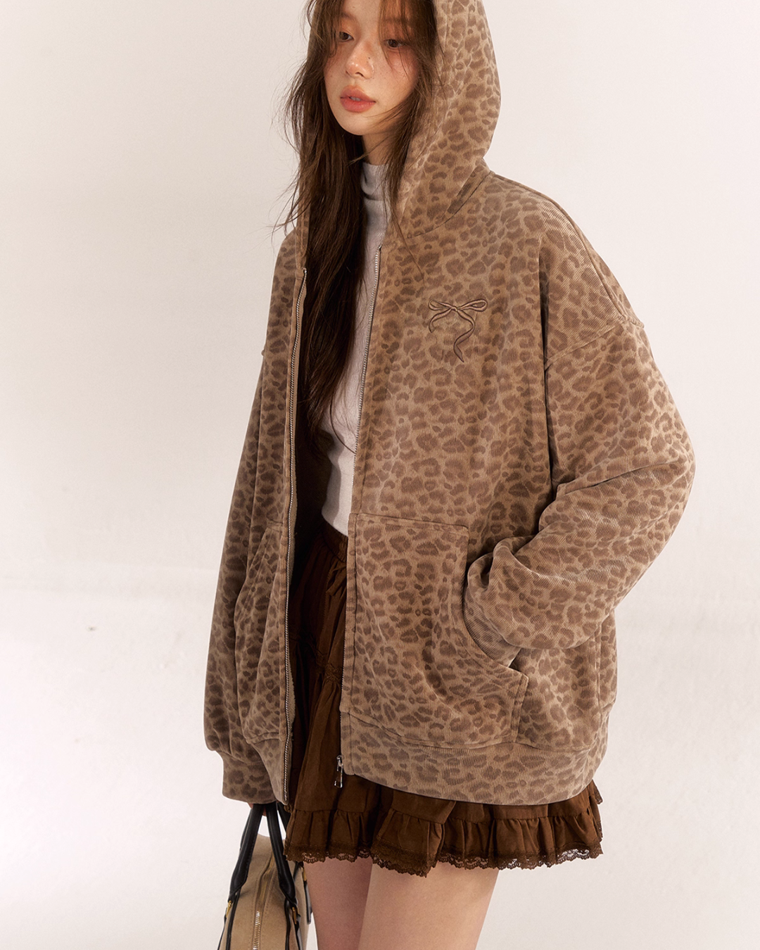 Leopard Print Knit Cardigan ASG0057