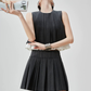 Cropped Striped Sleeveless / Box Pleat Skirt FER0315