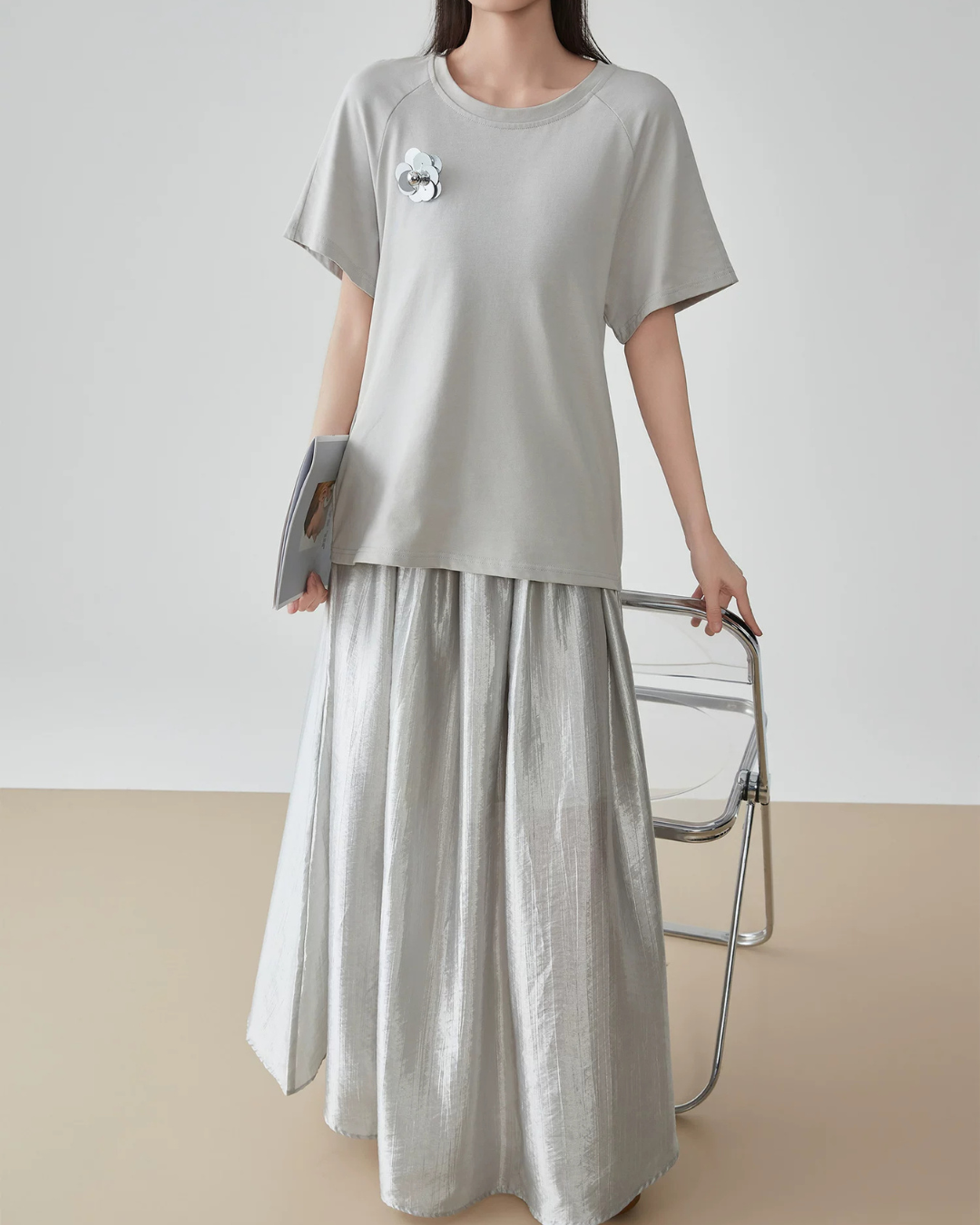 Metallic Silver Docking Dress FER0243