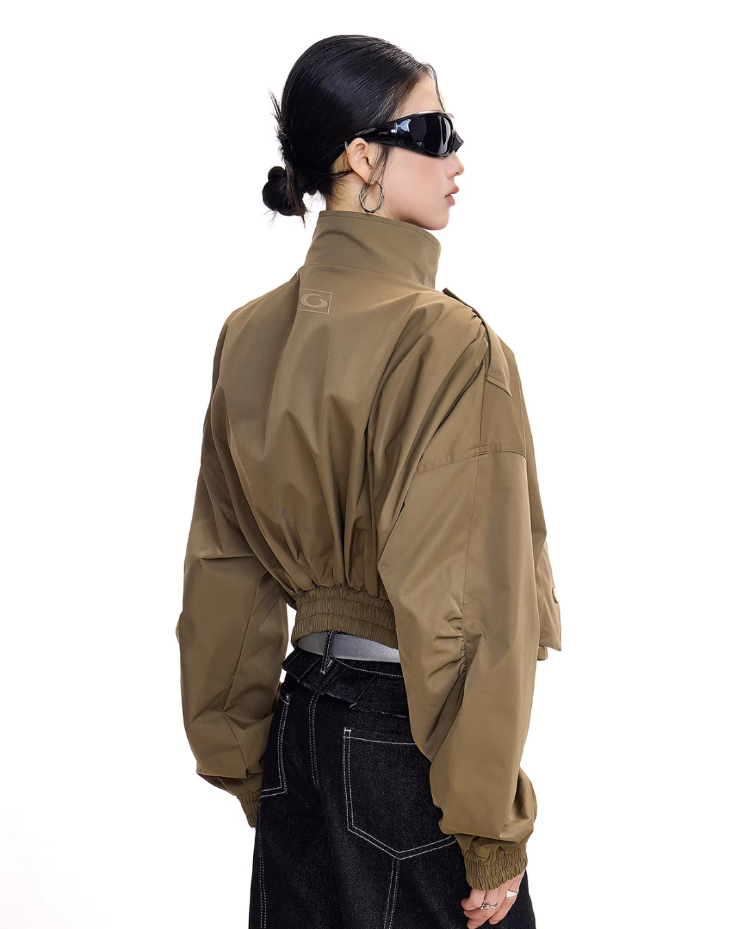 Stand Collar Cropped Jacket ICM0087