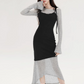 Asymmetrical Knit Dress EPU0003