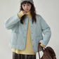 Wave Quilting Collarless Jacket AMU0045