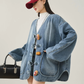 Duffle Button Denim Jacket FER0386