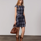 Plaid Short Sleeve Bow Dress BBK0005
