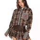 Paid × Gingham Check Shirt / Tiered Mini Skirt BGS0047