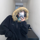 Fur Hood Knit Hoodie YLS0979