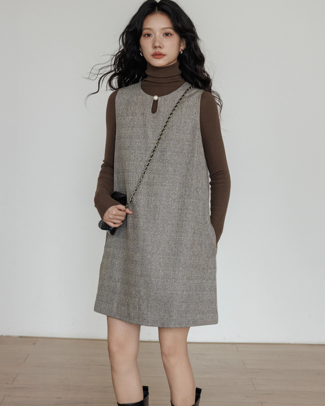 Crew Neck Vest Dress VAS0170