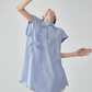 Blue Striped Sleeveless Shirt FER0177