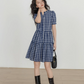 Tiered Check Shirt Dress VAS0086