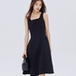 Square-Neck Wide Strap Dress SHN0009
