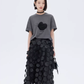 Butterfly Embroidery Short Sleeve T-Shirt SHN0012