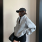 Rib-Knit Switch Zip-Up Blouson YLS1056