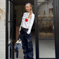 Wide Denim Cargo Pants CYE0078
