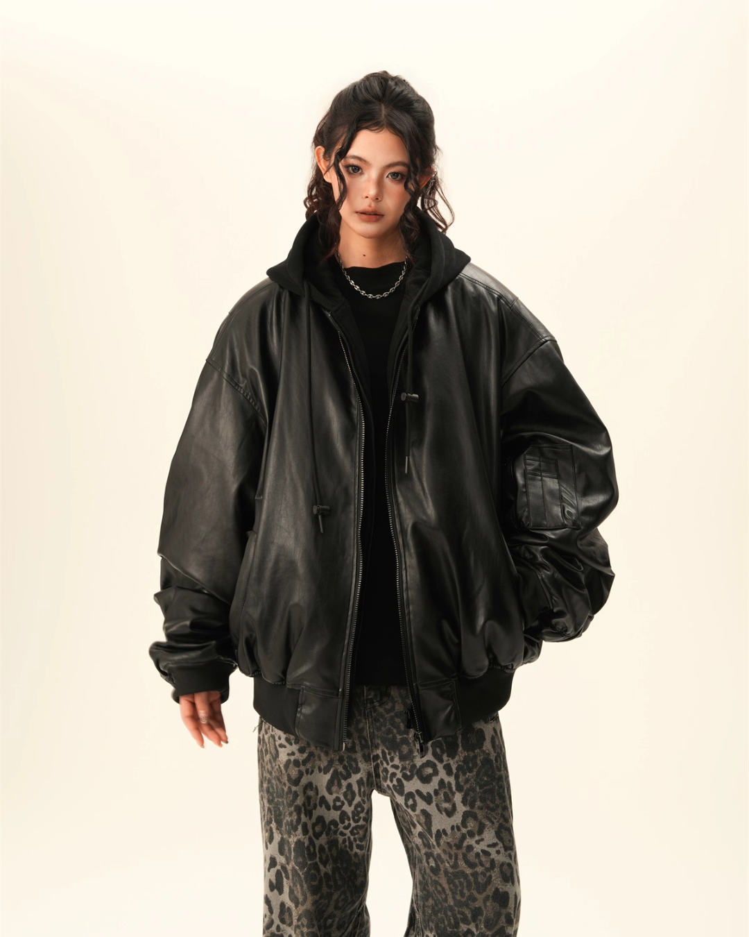 PU Leather Padded Jacket  BWA0006