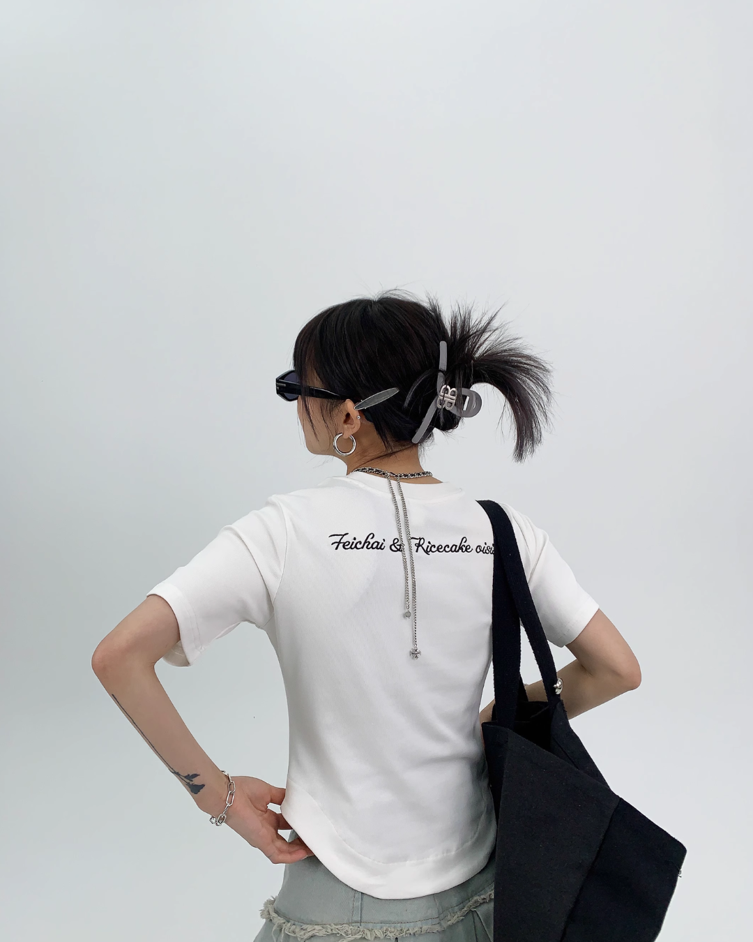 Back Logo Embroidered T-Shirt YLS0119