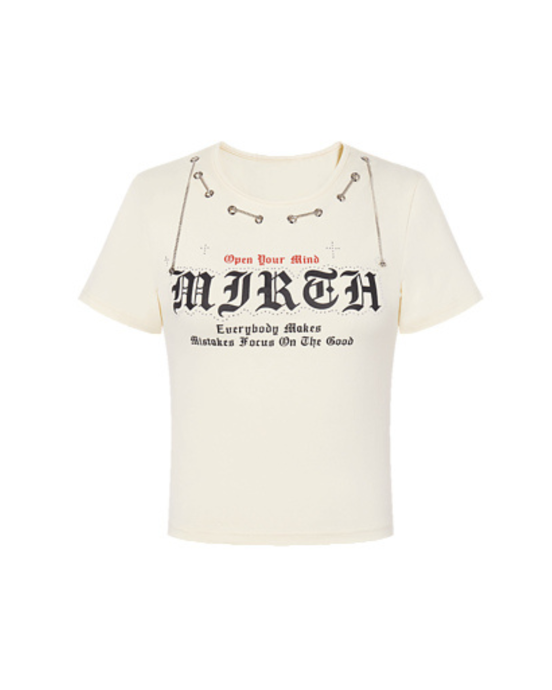 Metal Chain Round Neck T-Shirt IMO0089